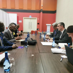 13 October 2022 National Assembly Speaker Dr Vladimir Orlic in meeting with the Speaker of the National Assembly of the Republic of Namibia prof. Peter Katjavivi